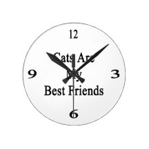 Cats Are My Best Friends Clock