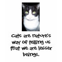 Cats are nature's way of telling us... t-shirts