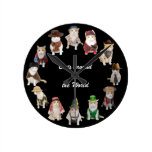 Cats around the World Wall Clock