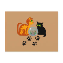 Cats At Play Postcard