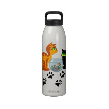 Cats At Play Reusable Water Bottle