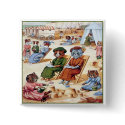 Cats At the Beach by Louis Wain buttons by VintagePets Cats At the Beach by Louis Wain buttons