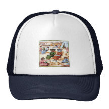 Cats at the Beach by Louis Wain Hat