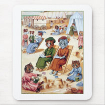 Cats at the Beach by Louis Wain mousepads