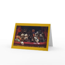 Cats at the Theater for Christmas Greeting Card