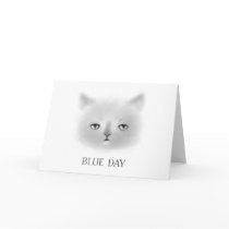 Cat's Blue Day Greeting Card