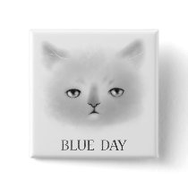 Cat's Blue Day Magnet buttons