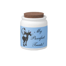 Cat's Blue Treats candy jars