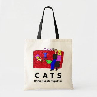 Cats Bring People Together bag