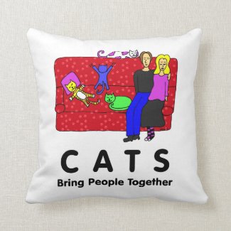 Cats Bring People Together Pillows