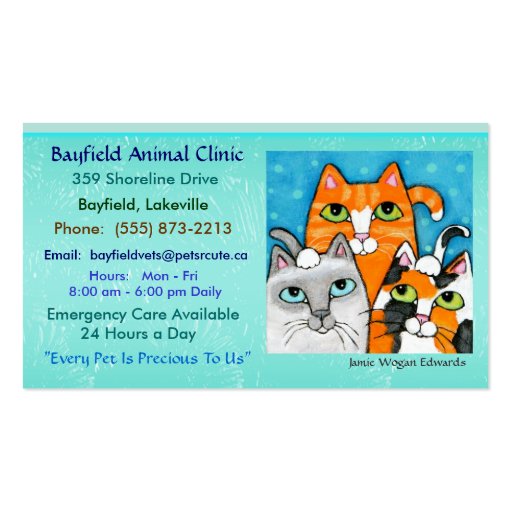 Cats Business Cards (front side)