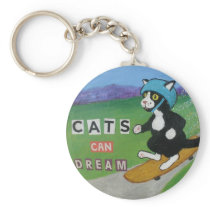 "Cats Can Dream" key chain