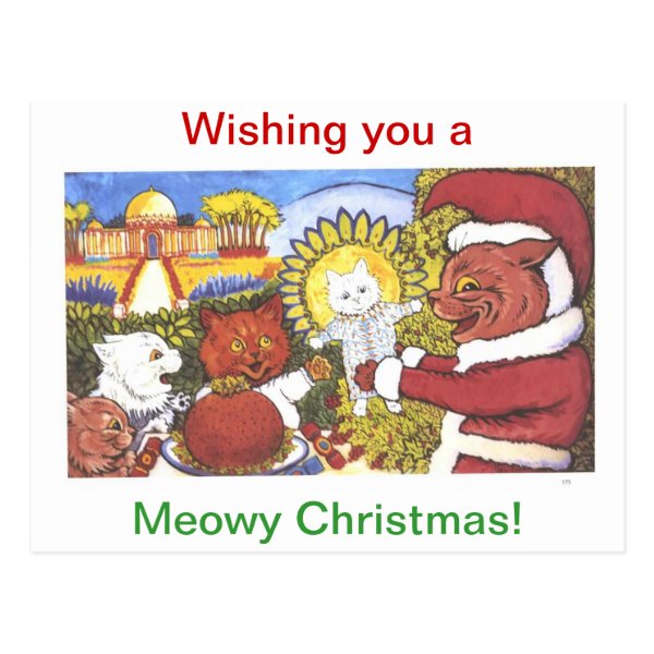 Cats' Christmas, by Louis Wain Postcards