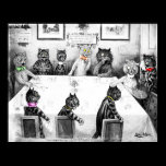 Cats Christmas Catastrophe by Louis Wain posters