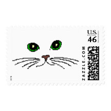Cat's Face Postage Stamps