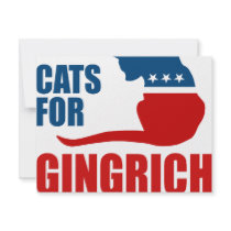CATS FOR GINGRICH CUSTOM INVITES