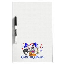 CATS FOR OBAMA Dry-Erase WHITEBOARDS