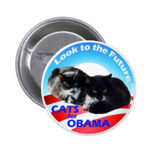 Cats For Obama Pinback Buttons