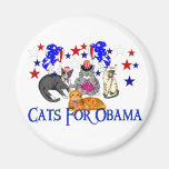 CATS FOR OBAMA REFRIGERATOR MAGNET