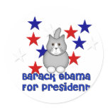 Cats For Obama Round Sticker