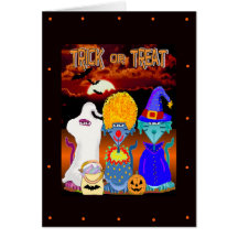 Cats Halloween Costumes Template Card