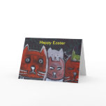 Cats.Happy easter Greeting Card