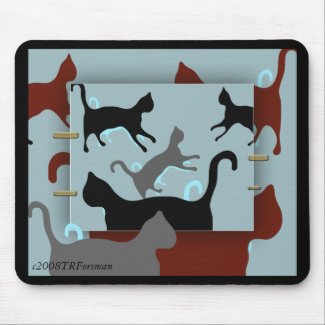 Cats: I love cats design Mousepad mousepad