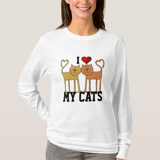 Cats I Love My Cats TShirt Zazzle