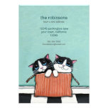Cats in a Packing Box | New Home Announcement