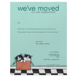 Cats in a Packing Box | We've Moved Announcement Personalized Letterhead