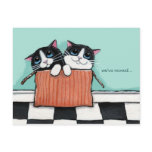 Cats in a Packing Box | We've Moved Announcement postcards