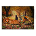 Cats in Autumn Greeting Card by aura2000