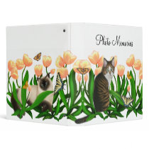 Cats in Butterfly Garden Avery Binder