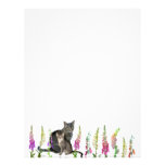 Cats in Foxgloves Personalized Letterhead