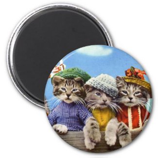 Cats in Hats magnet