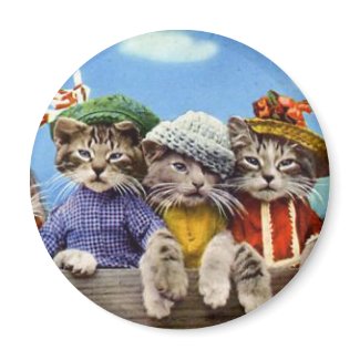 Cats in Hats magnet