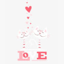 Gatos no Valentim bonito da vaquinha do amor t - shirts by LisaMarieDesign Gatos no Valentim bonito da vaquinha do amor t - shirts