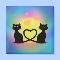 Cats In Love magnets