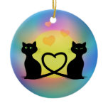 Cats in Love Christmas Ornaments
