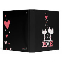 Cats in Love Valentine Themed 1" Binder
