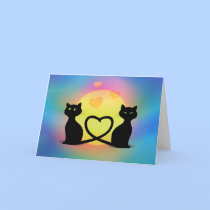 Cats in Love Valentine's Design cards