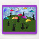 Cats in Rain Art Gifts mousepads