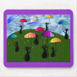 Cats in Rain Art Gifts mousepads