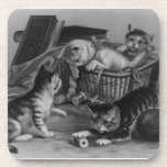 Cats in the Sewing Basket Coaster