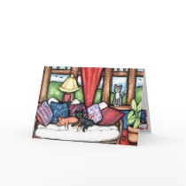 Cats In The Sunroom Greeting Card