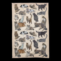 Cats kitchen towels