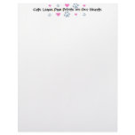 Cats Leave Paw Prints on Our Hearts Letterhead Template