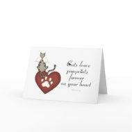 Cats Leave Pawprints On Your Heart card