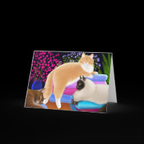 Cats Love Clean Laundry Card