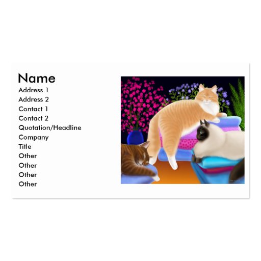 Cats Love Fresh Laundry Profile Card Business Cards